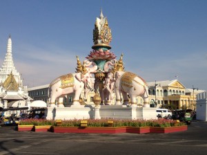 Monument that serves as a roundabout near the palace - taken before I was on the motorbike!