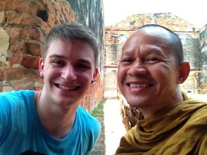 The first of (too) many photos I would end up taking with the monk.