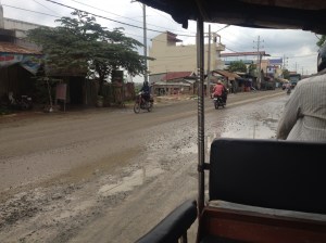 The muddy trek out to the Killing Fields.