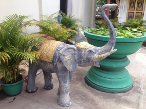 Elephant statue near the old elephant stables.