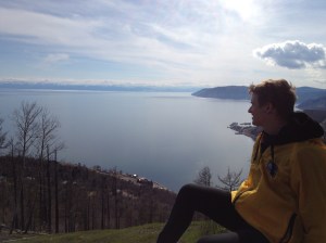 Me looking pensively out across Lake Baikal.