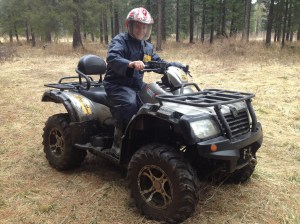 Here comes trouble - me just before I took off on the bike. 