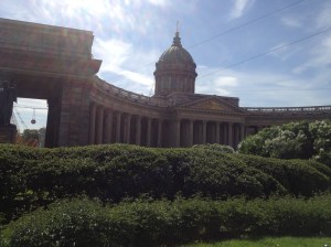The Kazan Cathedral - I struggled to get a shot of the building in its entirety, it was so wide.