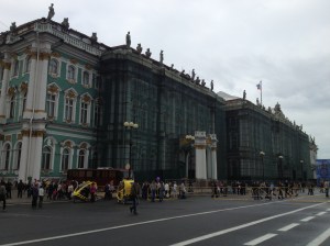 Outside the Hermitage.