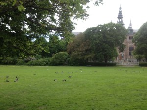 One of the grassy areas on Skansen.