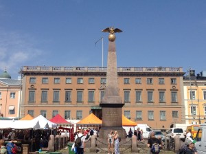 This monument was a gift to Finland from Russia - and was cheekily placed in front of the Swedish embassy in Helsinki.