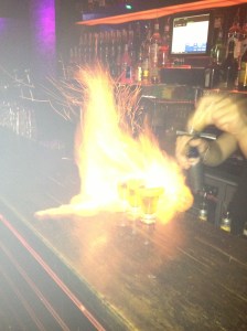 Sparks over the Harry Potter shots.