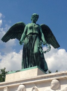Angel statue called Søfartsmonumentet, or 'Shipping Monument', a tribute to fallen sailors of WWI.
