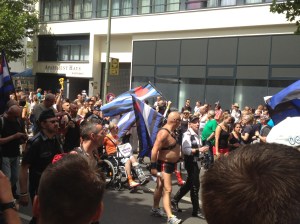 Leather pride marchers.