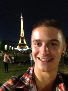 Drunken selfie with the Eiffel Tower.