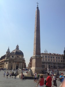 The obelisk in Piazza del Popolo.