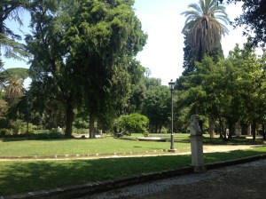 The garden on top of Pincio Hill.