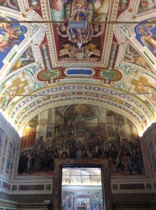 One of the halls leading up to the Sistine Chapel. 