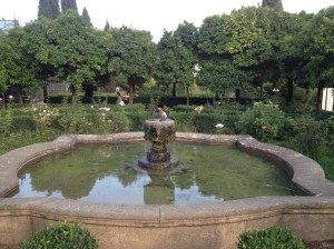 A fountain in the upper reaches of the Forum on Palatine Hill.