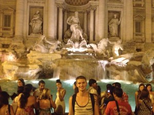 Just before braving the crowds to throw my coin into Trevi Fountain.