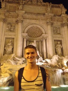 Valerio managed to capture a shot of me and the fountain without the hordes of tourists around me. 