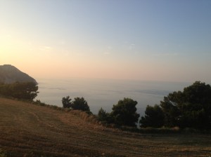 The ocean view from our vantage point near Sirolo. 