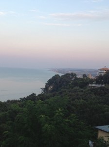 Ocean views as dusk settles over the province of Ancona. 