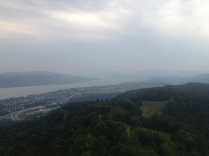 The view from the tower at the top of Uetliberg.
