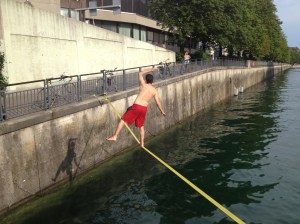 ... keeping his balance... 