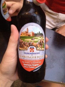One of the Swiss beers I shared with Robin. 