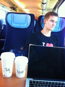 Staring out the window while my coffee goes cold. 