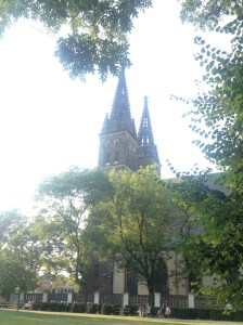 The view of the church from our comfy spot on the grass.