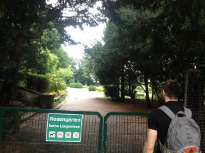 Ralf leading the way through the park.