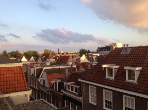 Amsterdam rooftops.