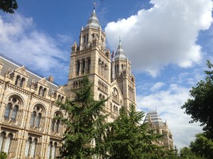 Outside the Natural History Museum. 