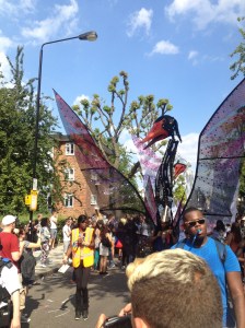 The beginning of the Notting Hill Carnival parade. 