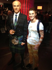 Sean in his finest Scottish attire - a photo must. 