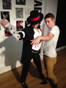 Striking a pose with MJ. 