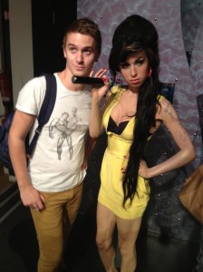 Being less glamorous with Amy. 