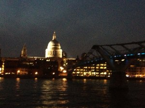 St Paul's Cathedral and Millennium Bridge. 