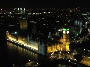 Westminster Abbey and Big Ben. 