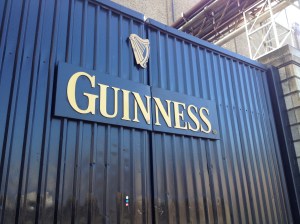 Outside the Guinness factory.