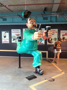 Sculpture from the gallery of Guinness advertising memorabilia.