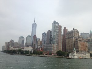 Manhattan as seen from the ferry to Liberty Island. 