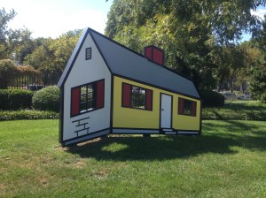 Sculptures outside the National Gallery of Art. This one is a 3D optical illusion brought to life