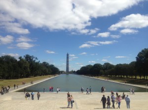 ... and the view of the Reflecting Pool and the Washington Monument from the top.