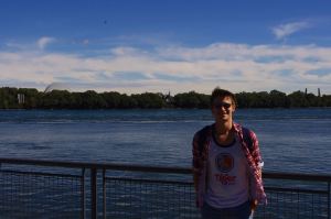 Myself in front of the Saint Laurent. 