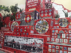 There was so much intricate detail in the ceramic installation. 