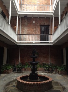 The courtyard in my hotel in New Orleans. 