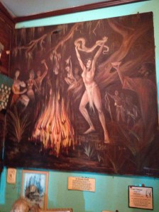 Artwork depicting tradition voodoo ceremonies. 