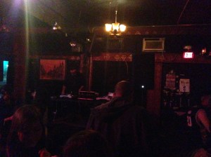 The dark interior of Hi-Tones.